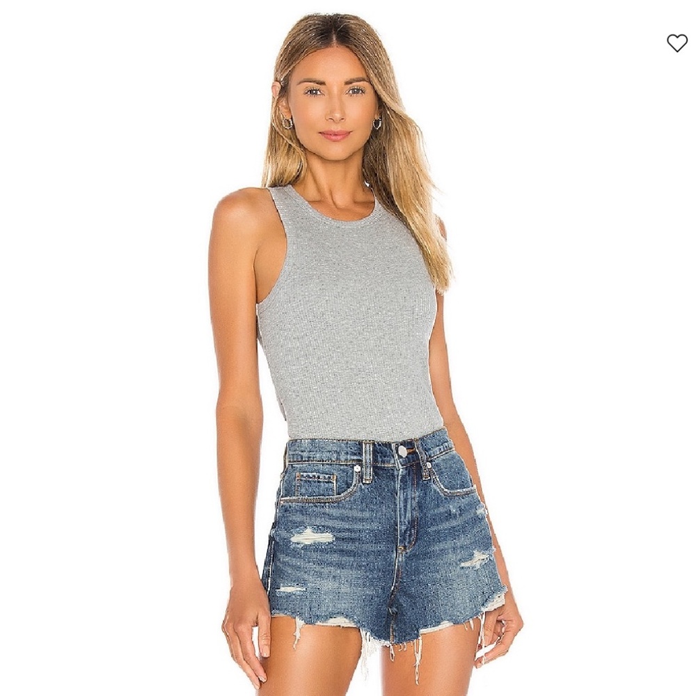 Blank NYC The Barrow Hi Rise Distressed Cut Off Blue Denim Distressed Shorts 28